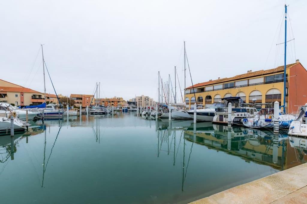 La Perle Du Port * Terrasse * Clim * Mer A 5 Min * Chambre * Carnon-Plage Eksteriør bilde